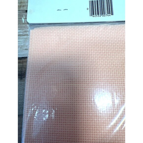 Charmin Aida 14 Count Cross Stitch Fabric Peach 12" X 18" 100% Cotton Made In US - Picture 3 of 3